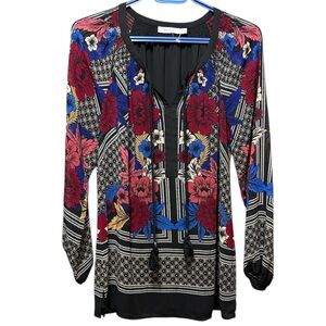 Ricki's Black and Red Floral Blouse